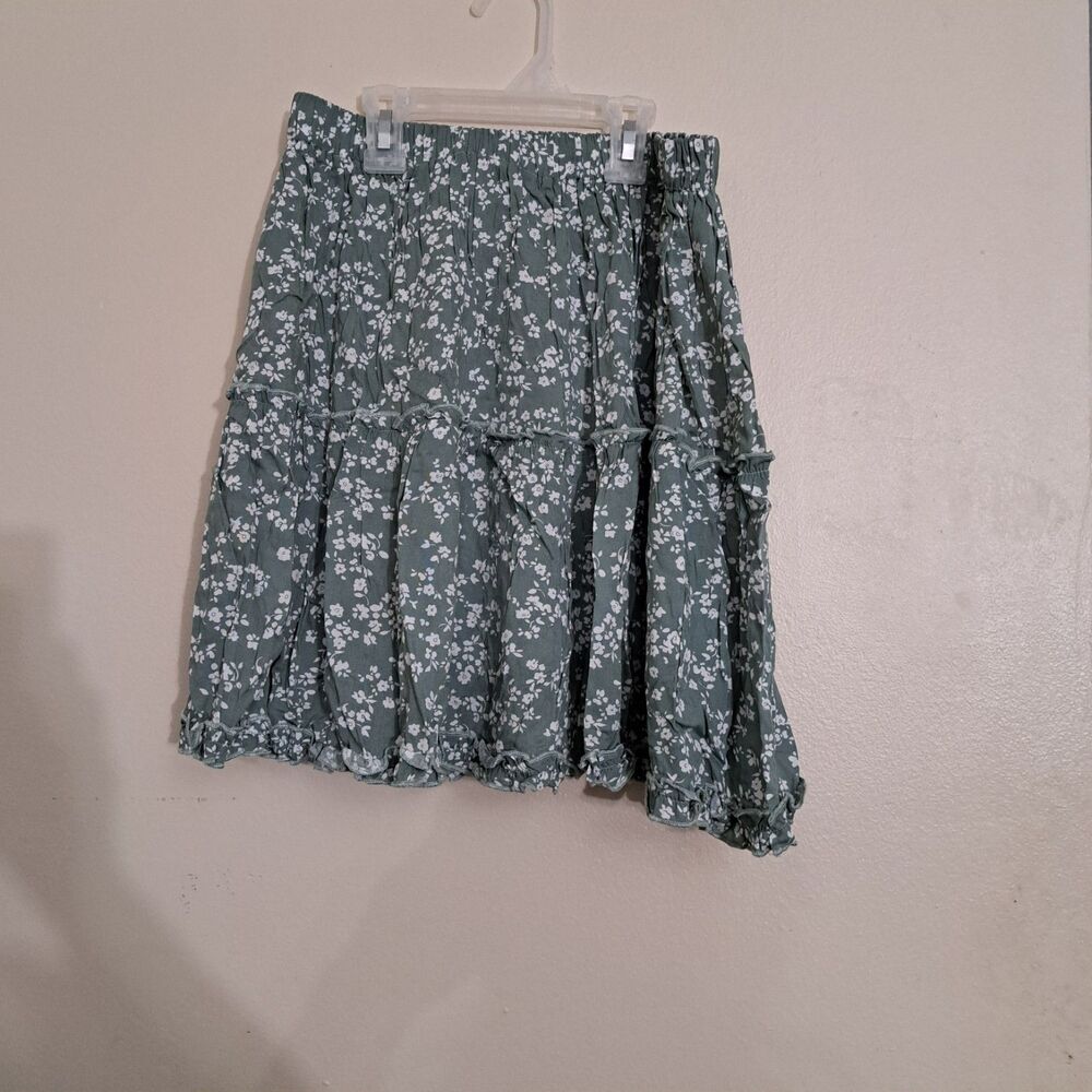 Lyaner Women’s Midi Skirt Floral  Size: S Green